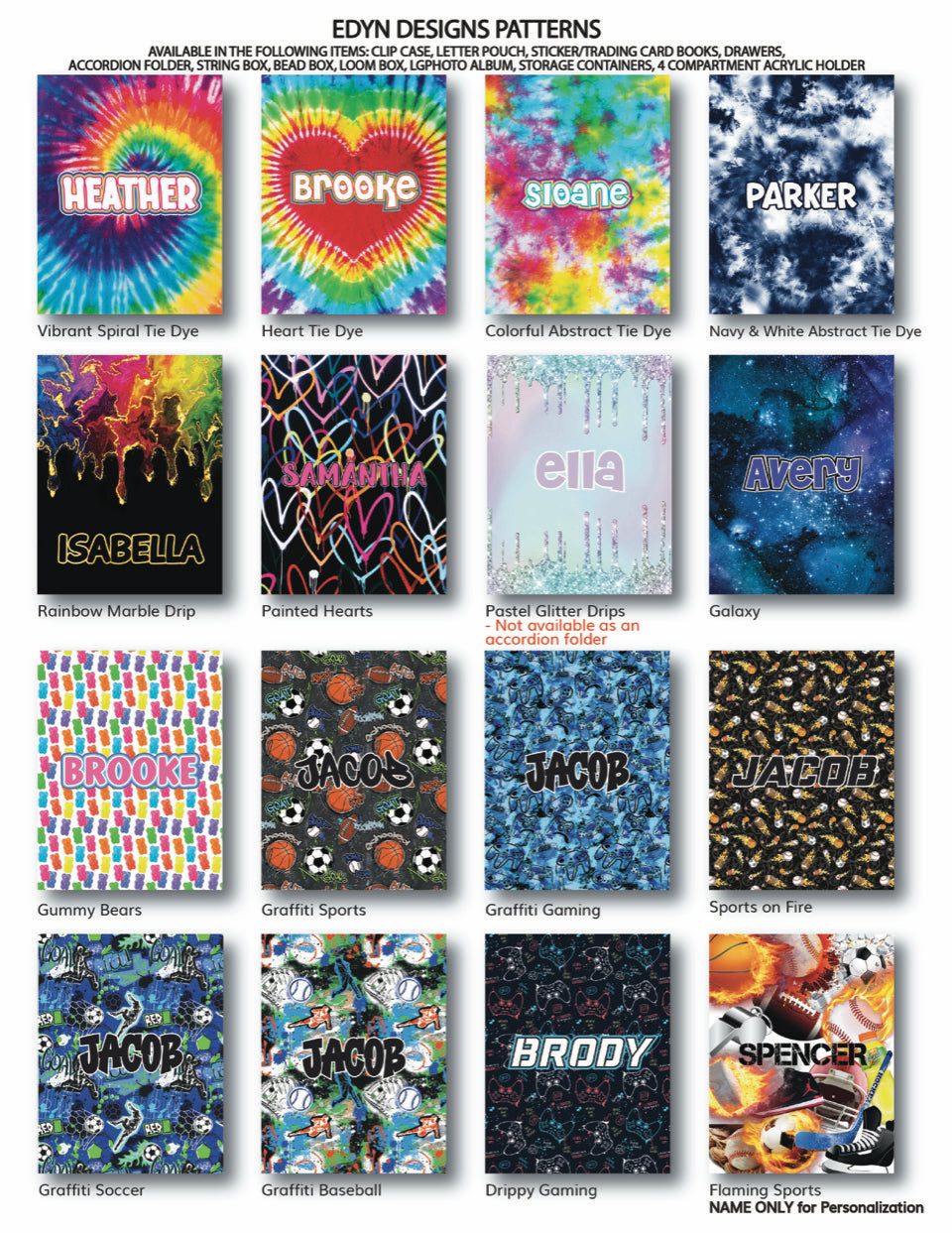 Personalized Letter Zip Folio