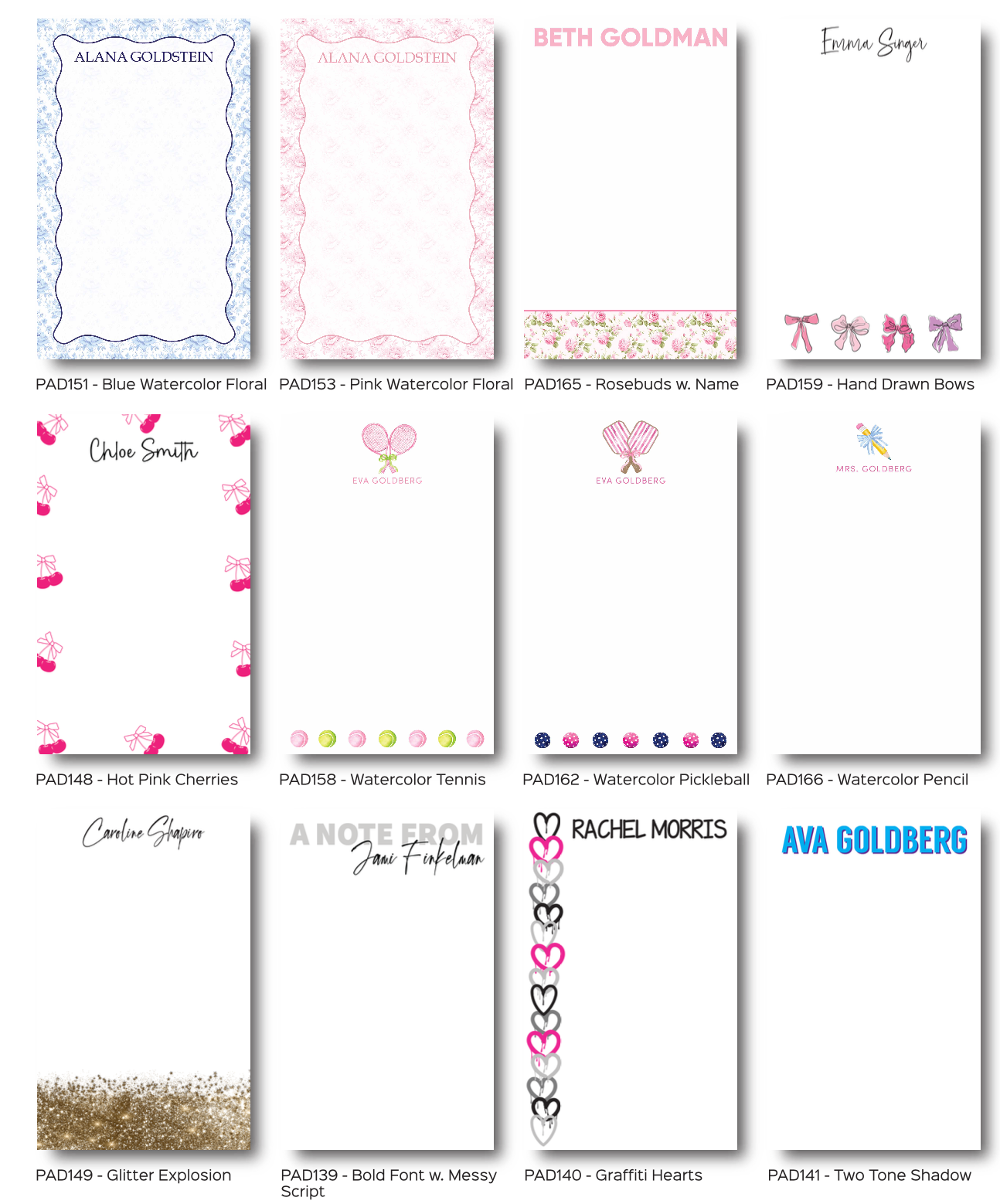 Personalized Notepads