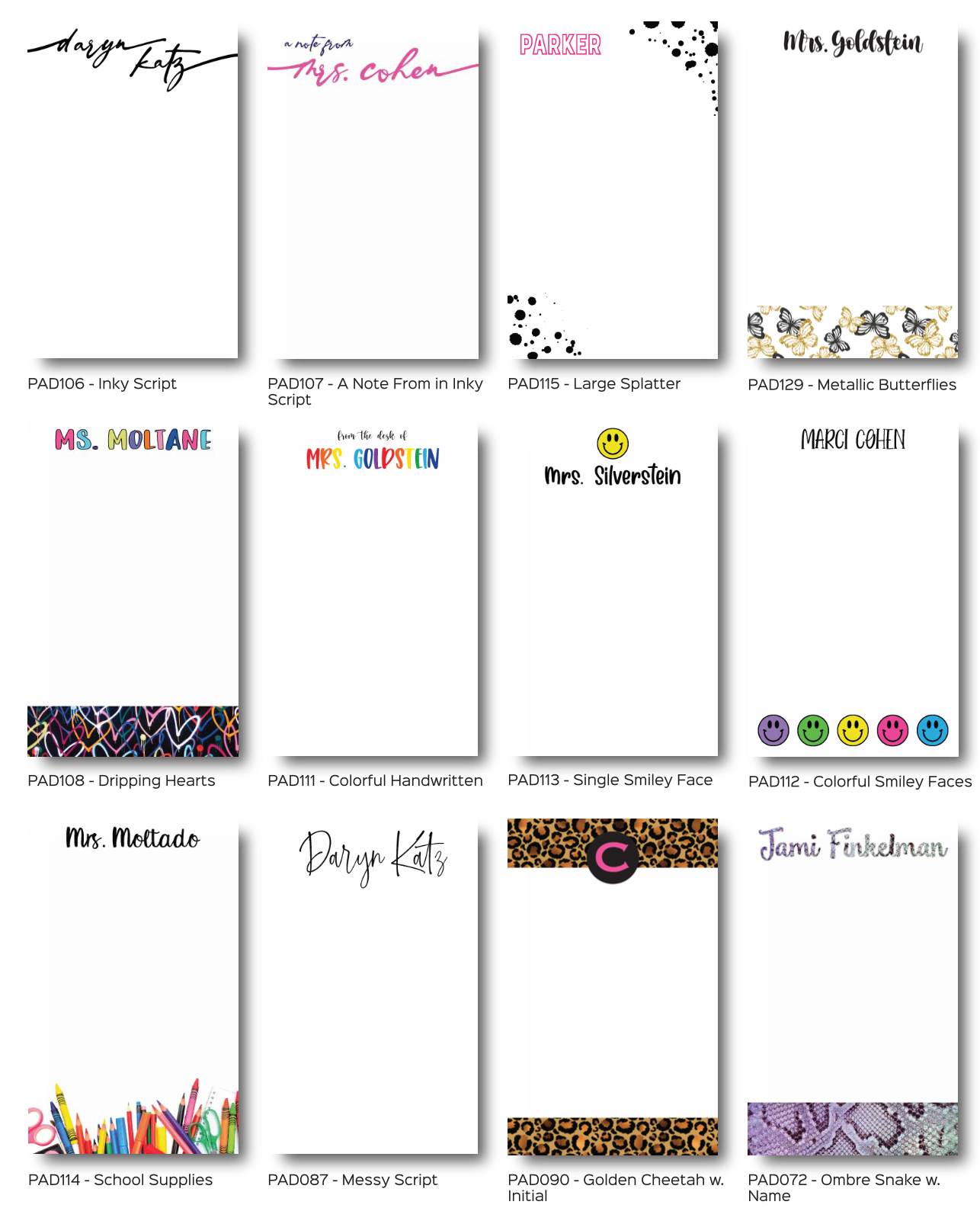 Personalized Notepads