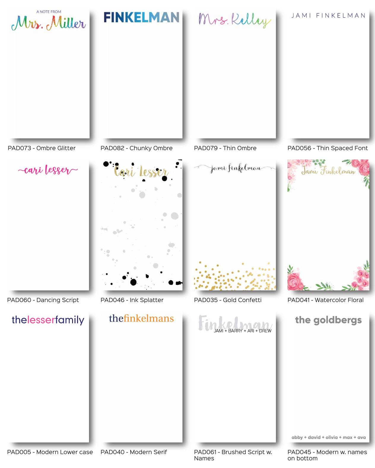 Personalized Notepads