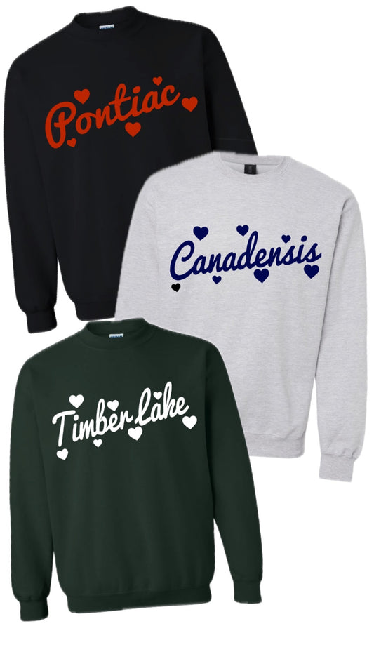 Floating Hearts Crewneck Sweatshirt