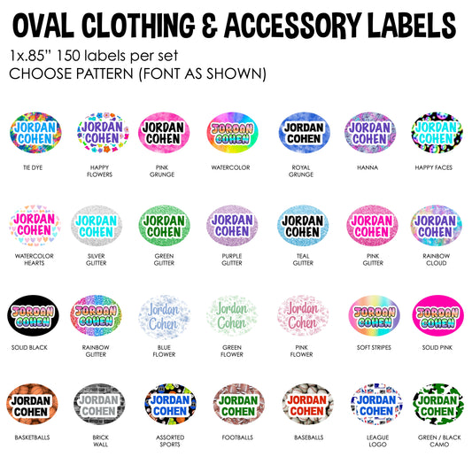 Oval Clothing Labels