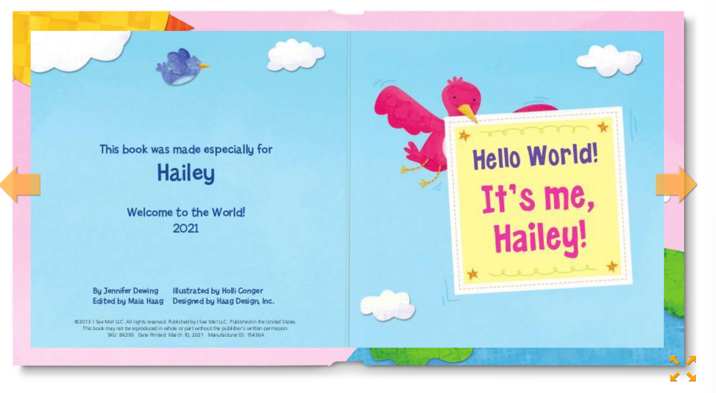 Hello World Personalized Board Book