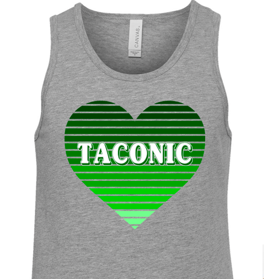 Striped Ombre Heart Crop Tank