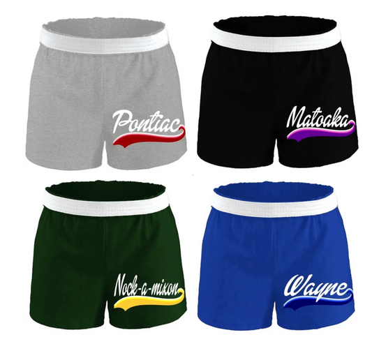 Rainbow Swoosh Cheer Shorts