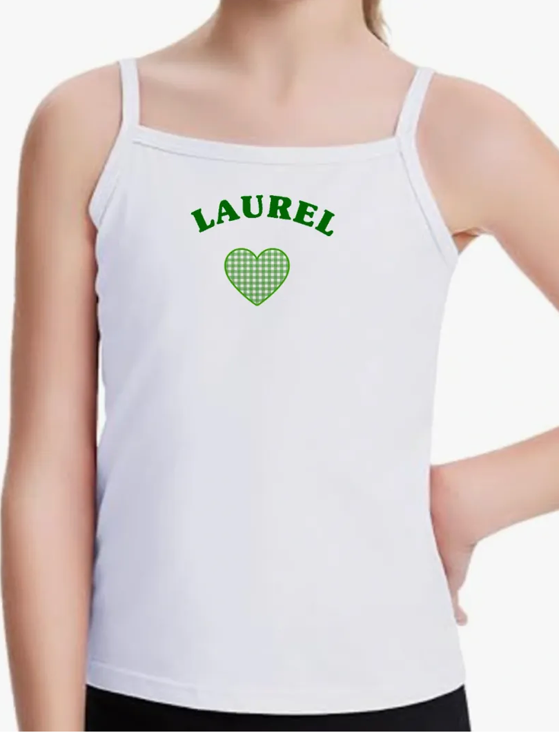 Gingham Heart Adjustable Strap Tank