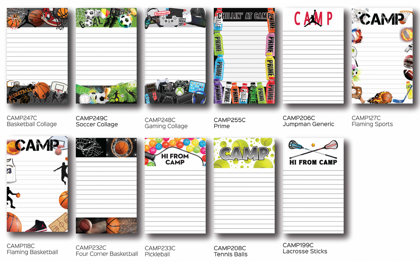 Camp Notepad Stationery Set