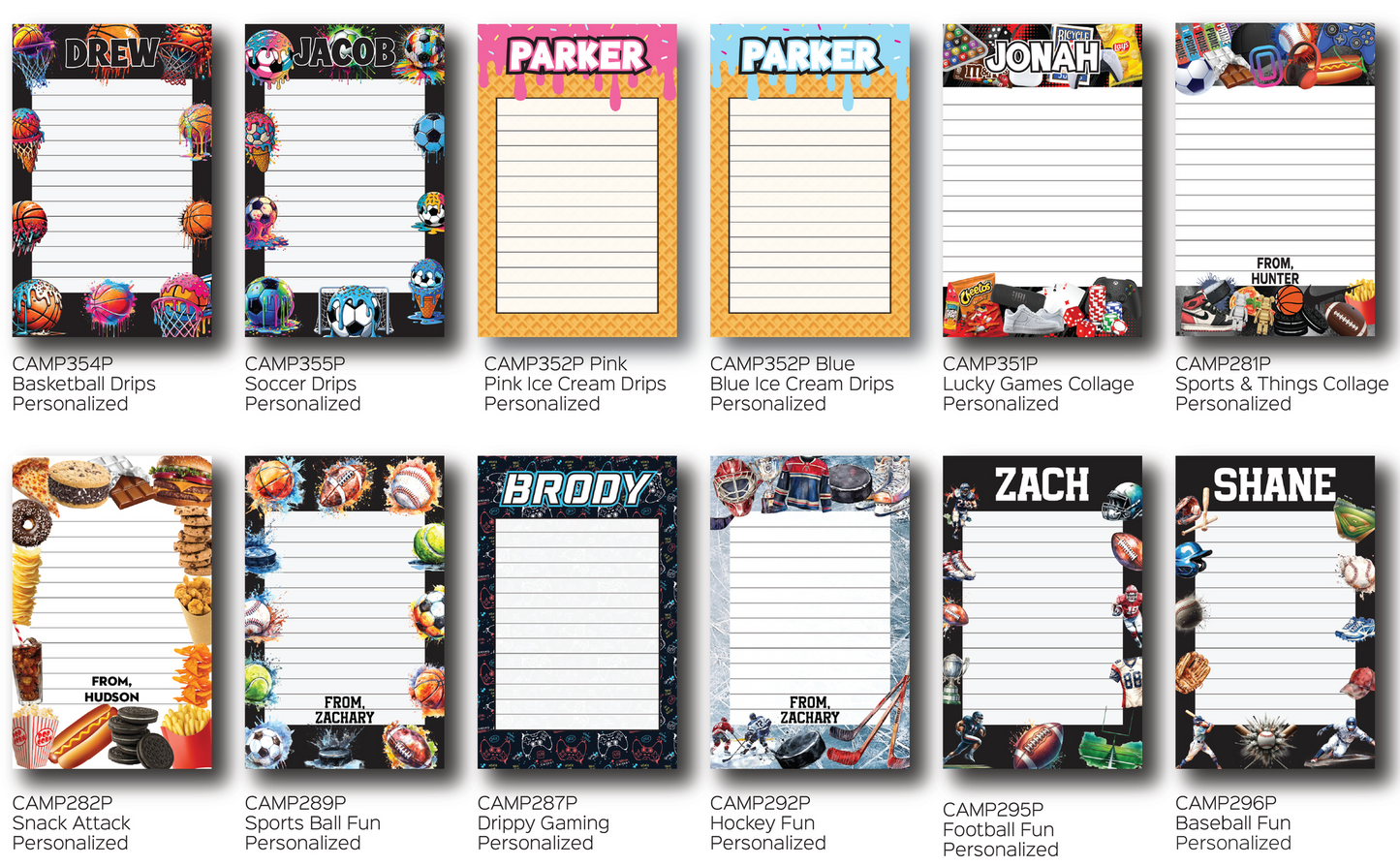 Personalized Camp Stationery Set