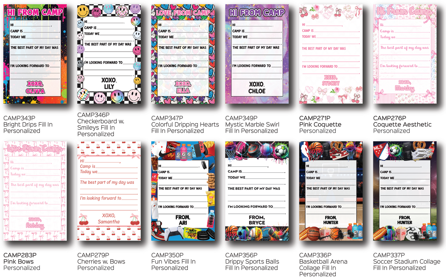 Personalized Camp Stationery Set