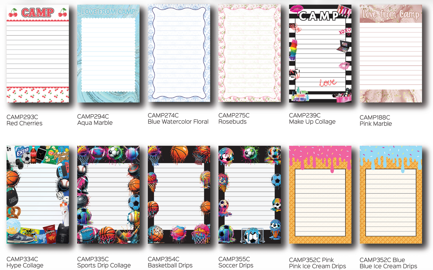 Camp Notepad Stationery Set