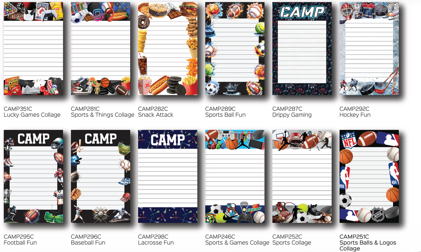 Camp Notepad Stationery Set