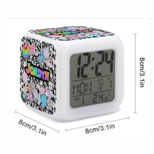 Personalized Color Changing LED Alarm Clock