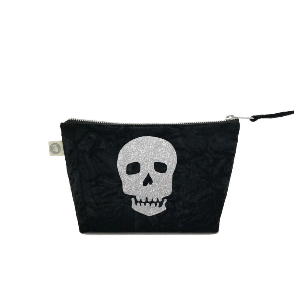 Crushed velvet makeup bag hotsell