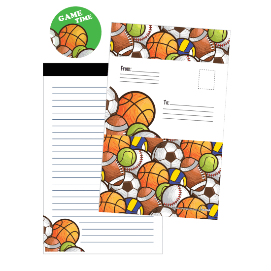 Sports Balls Foldover Stationery