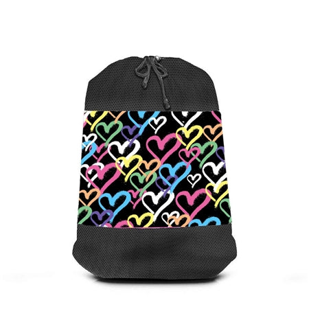 Graffiti Heart Mesh Laundry Bag